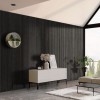 €37 Per Paneel - SUPERMAT 60x260 cm Zwart Eiken ( Black Oak ) akoestische wand panelen lattenwand met Vilt