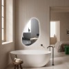 AQUA - 39.2x60 CM ( Randloos ) Toilet / Badkamerspiegel met verlichting