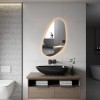 AQUA - 39.2x60 CM ( Randloos ) Toilet / Badkamerspiegel met verlichting