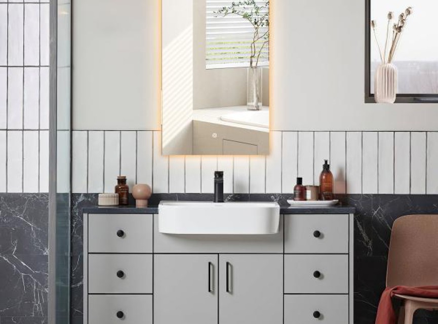ARCH TOOG - 45x100 CM ( RANDLOOS ) Toilet / Badkamerspiegel met verlichting