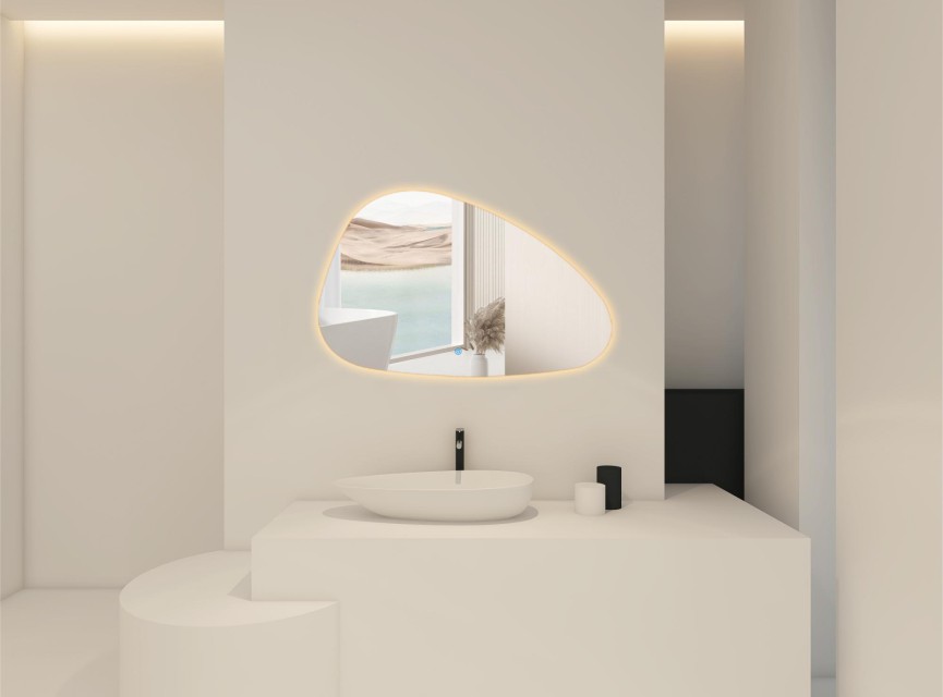 ARTSY - 60 CM ( Randloos ) Toilet / Badkamerspiegel met verlichting