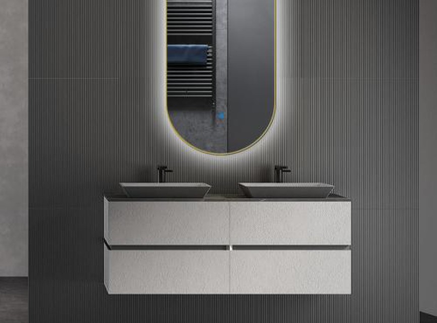 ELLIPS - 40x75 CM ( GOUD ) Toilet / Badkamerspiegel met verlichting