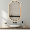 ELLIPS - 40x75 CM ( ZWART ) Toilet / Badkamerspiegel met verlichting