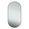 ELLIPS - 40x75 CM ( ZWART ) Toilet / Badkamerspiegel met verlichting