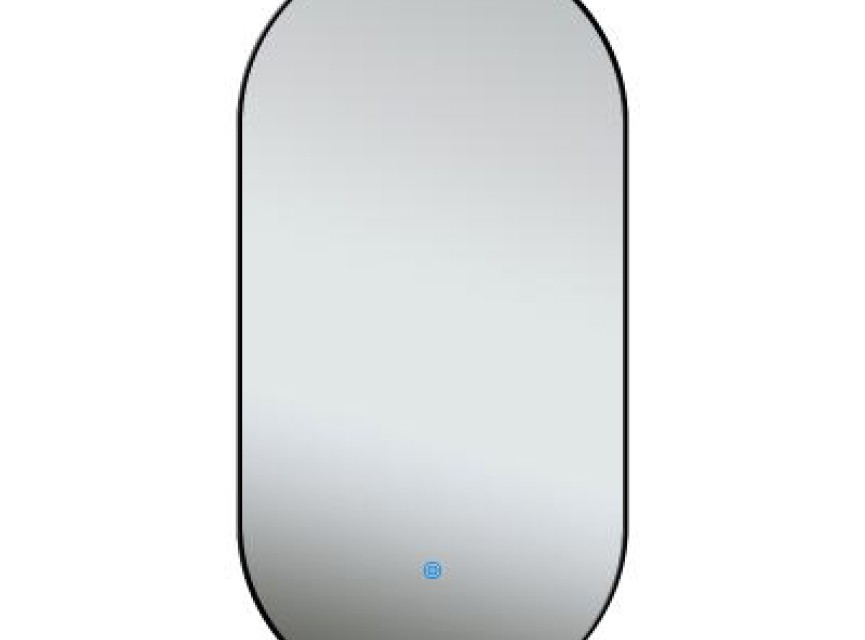 ELLIPS - 40x75 CM ( ZWART ) Toilet / Badkamerspiegel met verlichting