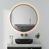LUNA - 100 CM ( ZWART ) Badkamerspiegel met verlichting
