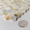 Oppio SHELL Tiles - Mother of PEARL HEXAGON wit - Zelfklevend Mozaiek 305x305x3.3mm