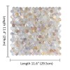 Oppio SHELL Tiles - Mother of PEARL HEXAGON wit - Zelfklevend Mozaiek 305x305x3.3mm