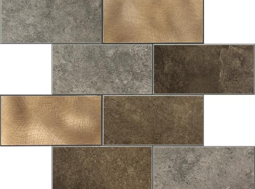 Oppio Koper XL Taupe Grijs METRO - Zelfklevend Mozaiek 30.5x30.5x4mm