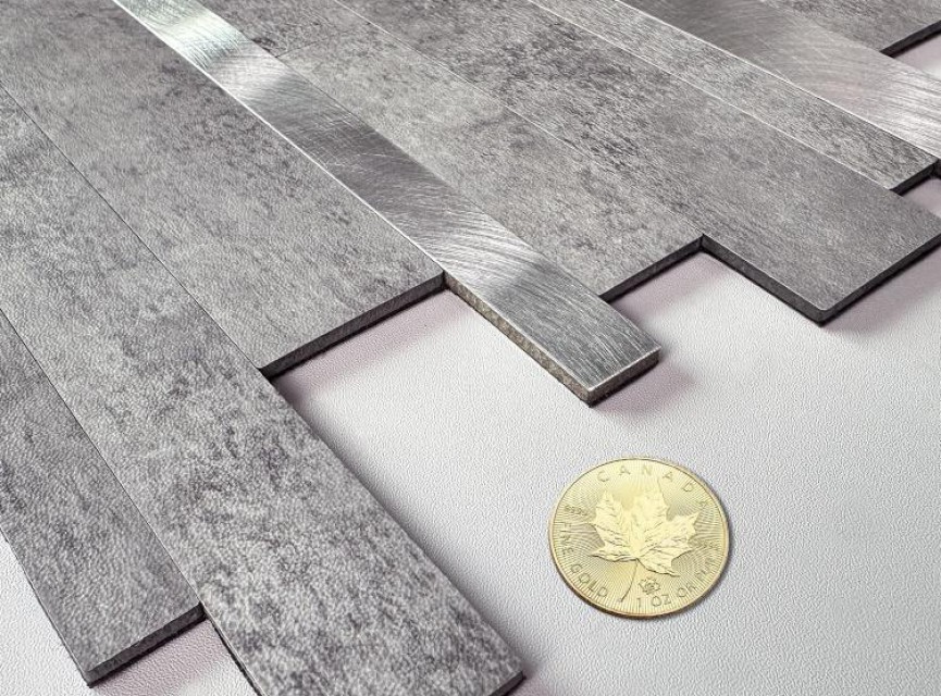 Oppio Grijs-Zilver Natuursteen ALU Wildverband - Zelfklevend Mozaiek 303x298x4mm