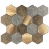 Oppio Koper XL Taupe Grijs HEXAGON - Zelfklevend Mozaiek 29.2x25.4x4mm