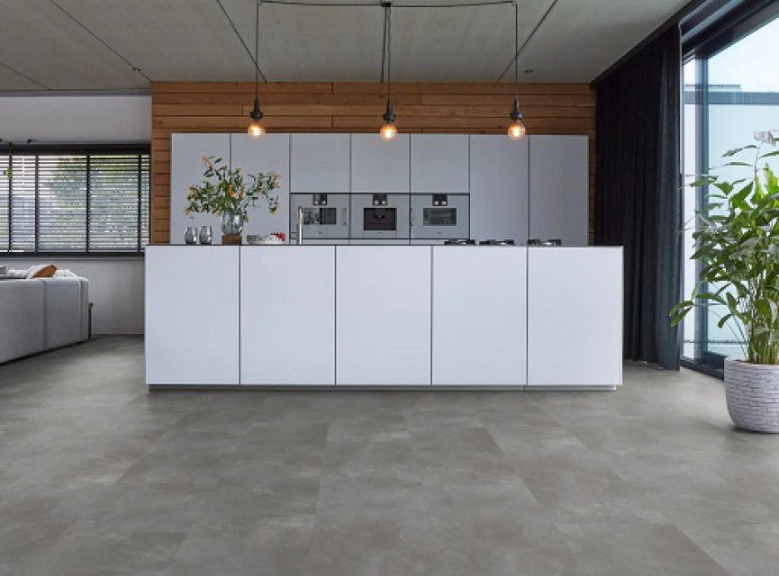 Hamburg 91x91 VIERKANT Dark Grey DRYBACK ( LEVENSLANGE GARANTIE ) / micro-bevel 4v / PVC Vloer / Plak PVC