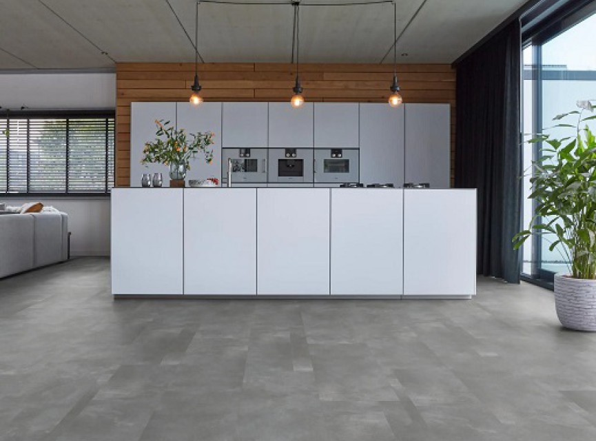 Hamburg EXTRA GROOT 91x91 VIERKANT Grey DRYBACK ( LEVENSLANGE GARANTIE ) / micro-bevel 4v / PVC Vloer / Plak PVC