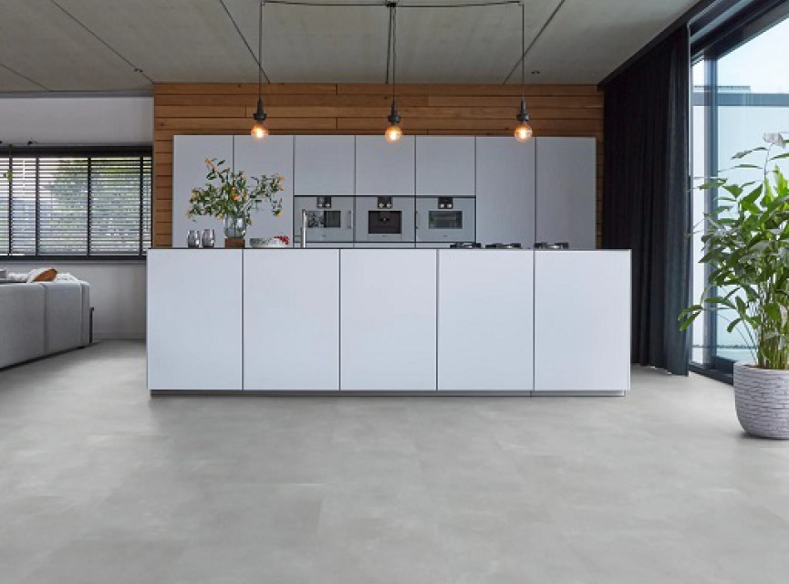 Hamburg EXTRA GROOT 91x91 VIERKANT Light Grey DRYBACK ( LEVENSLANGE GARANTIE ) / micro-bevel 4v / PVC Vloer / Plak PVC