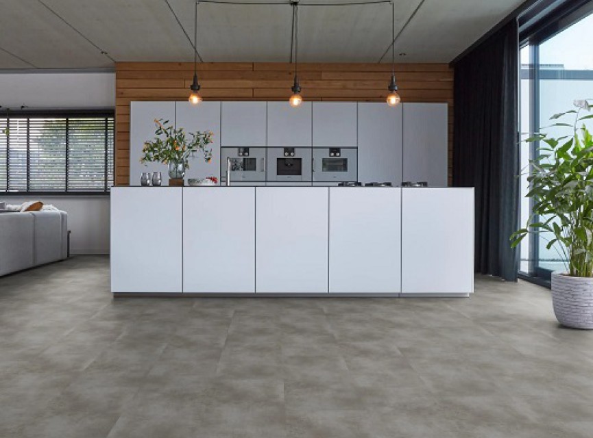 XL Munchen EXTRA GROOT 91x91 VIERKANT XL BLUE GREY DRYBACK ( LEVENSLANGE GARANTIE ) / micro-bevel 4v / PVC Vloer / Plak PVC