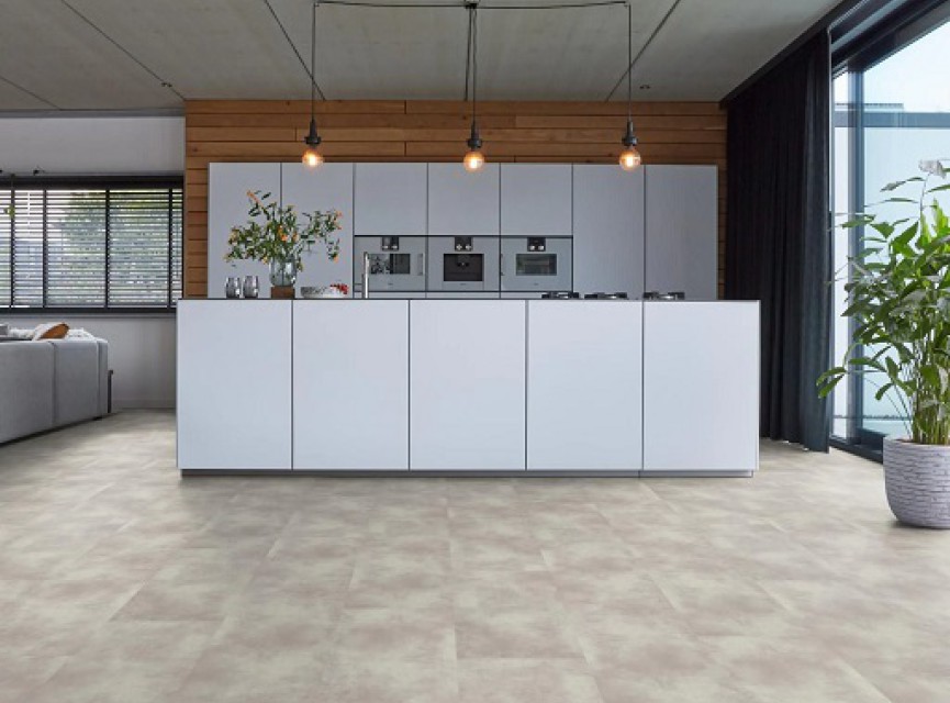 XL Munchen Conrete EXTRA GROOT 91x91 VIERKANT XL OFF GREY DRYBACK ( LEVENSLANGE GARANTIE ) / micro-bevel 4v / PVC Vloer / Plak PVC