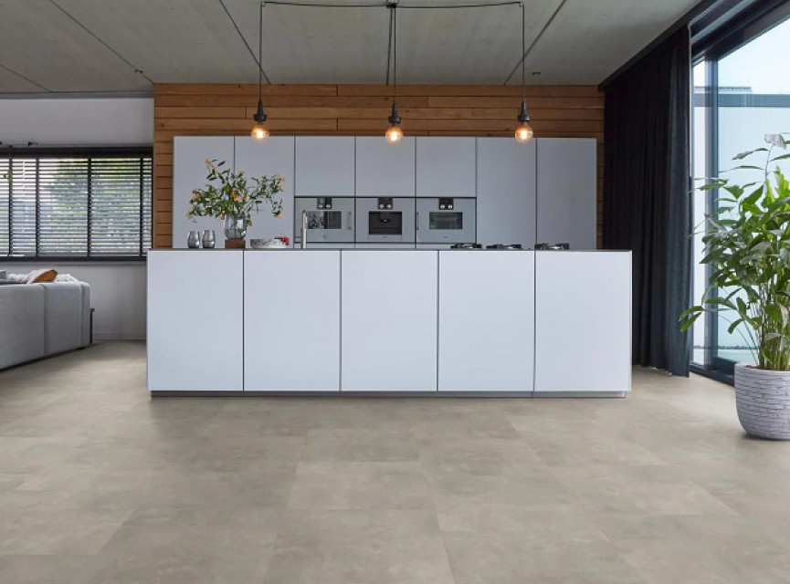 Bremen tegel pvc silent rigid click micro-bevel 4V - Beige