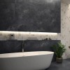 Oppio €72,- PER PANEEL - PVC Wandpaneel MAT Ardesia Noir / Zwart - 120x280x0,3 cm