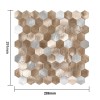 Oppio Geborsteld Zilver MIX HEXAGON - Zelfklevend Mozaiek 291x286x4mm