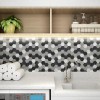 Oppio XL Grijs-Zwart MIX HEXAGON - Zelfklevend Mozaiek 288x280x4mm