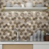 Oppio XL Bruin-Koper MIX HEXAGON - Zelfklevend Mozaiek 288x280x4mm