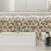 Oppio XL Bruin-Koper MIX HEXAGON - Zelfklevend Mozaiek 288x280x4mm