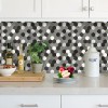 Oppio XL Grijs-Zwart MIX HEXAGON - Zelfklevend Mozaiek 288x280x4mm