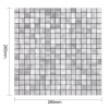 Oppio Geborsteld MINI blokjes Zilver - Zelfklevend Mozaiek 265x265x4mm