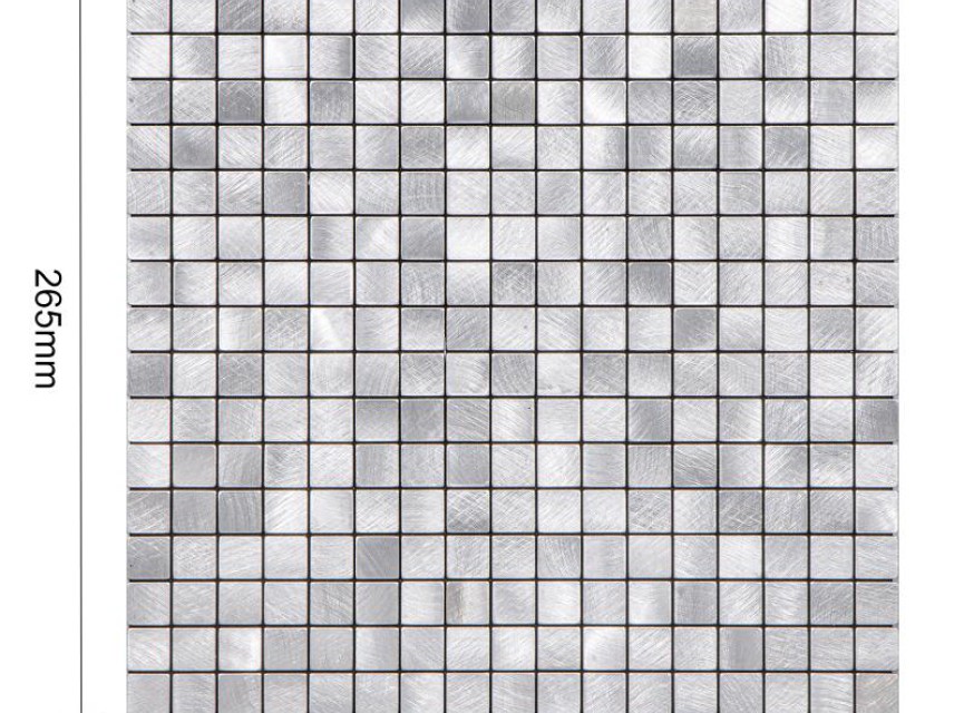 Oppio Geborsteld MINI blokjes Zilver - Zelfklevend Mozaiek 265x265x4mm