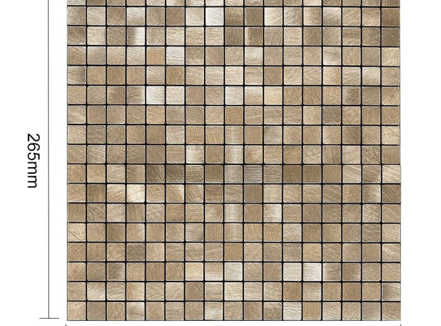 Oppio Geborsteld MINI blokjes Bronce - Zelfklevend Mozaiek 265x265x4mm