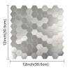 Oppio Geborsteld Zilver HEXAGON - Zelfklevend Mozaiek 291x286x4mm