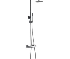 Ronde thermostatische regendouche-opbouwset