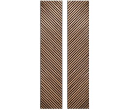 €79 Per Paneel - HONGAARSE PUNT 52x260 cm LICHT EIKEN akoestische wand panelen lattenwand met Vilt 