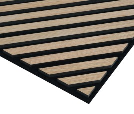 €79 Per Paneel - HONGAARSE PUNT 52x260 cm LICHT EIKEN akoestische wand panelen lattenwand met Vilt 
