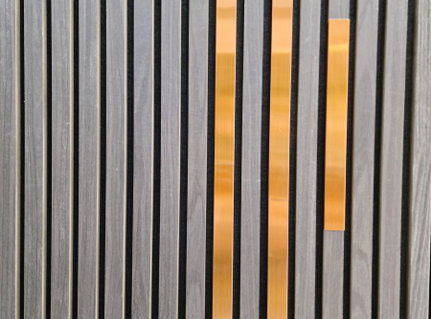 Cover voor Akupanel - 20cm - Gebrosteld GOUD