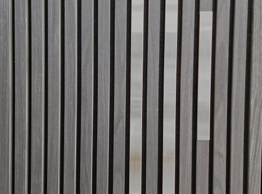 Cover voor Akupanel - 100cm - Gebrosteld ZILVER