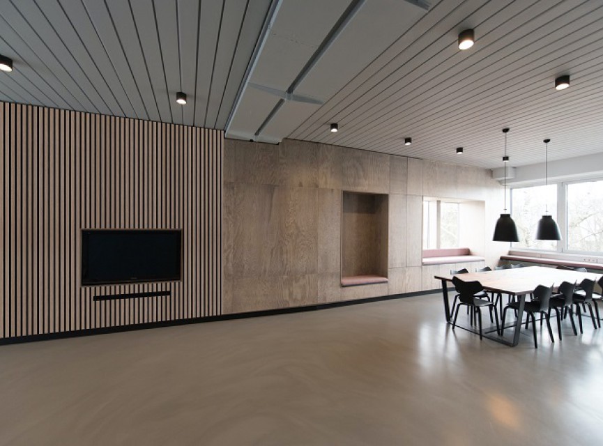 €37 Per Paneel - SUPERMAT 60x260 cm LICHT WALNOOT Eiken akoestische wand panelen lattenwand met Vilt
