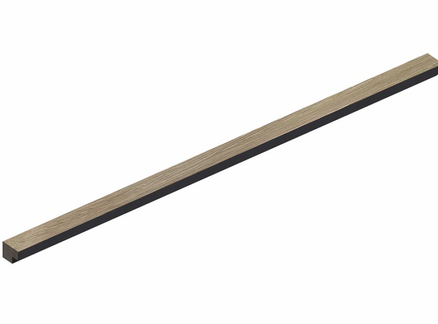 Eindlat Lattenwand kleur: Walnoot 280x27x21
