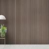 €37 Per Paneel - SUPERMAT 60x260 cm LICHT WALNOOT Eiken akoestische wand panelen lattenwand met Vilt