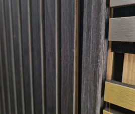 Eindlat Lattenwand kleur: Eiken Zwart 280x27x21