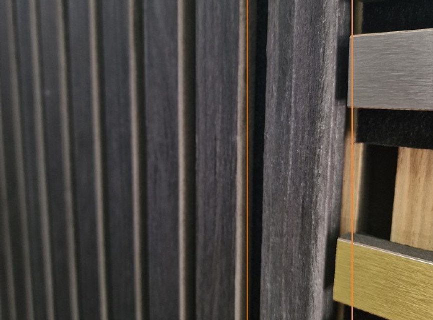 Eindlat Lattenwand kleur: Eiken Zwart 280x27x21