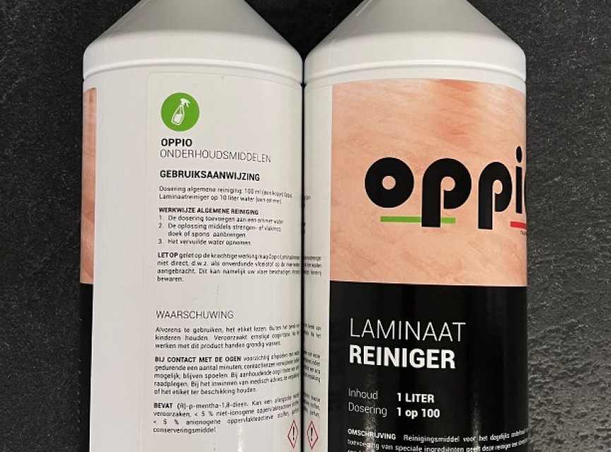 - OPPIO Laminaat Reiniger / 1 LITER / Streeploos eindresultaat en een frisse geur ( parfum )