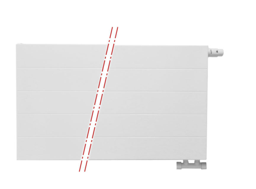 40x120 cm Type 22 - 1936 Watt - Oppio Paneelradiator Compact 6 gegroefde voorzijde - Wit (Ral 9016)