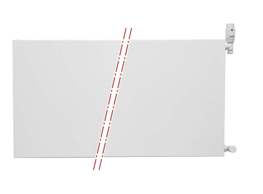 60x80 cm Type 22 - 1751 Watt - Oppio Paneelradiator Compact 6 vlakke voorzijde - Wit (Ral 9016)