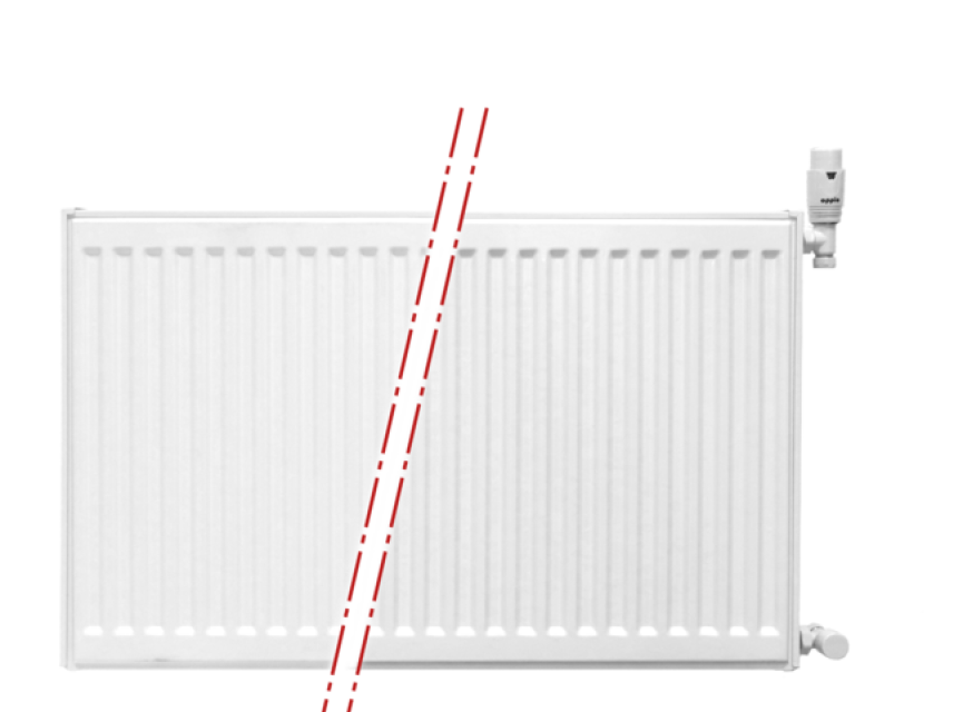 60x100 cm Type 22 - 2189 Watt - Oppio Paneelradiator Compact 6 geribbelde voorzijde - Wit (Ral 9016)
