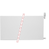 40x220 cm Type 22 - 3542 Watt - ECA Paneelradiator Compact 8 vlakke voorzijde - Wit (Ral 9016)