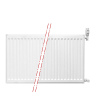 40x120 cm Type 22 - 1936 Watt - Oppio Paneelradiator Compact 6 geribbelde voorzijde - Wit (Ral 9016)