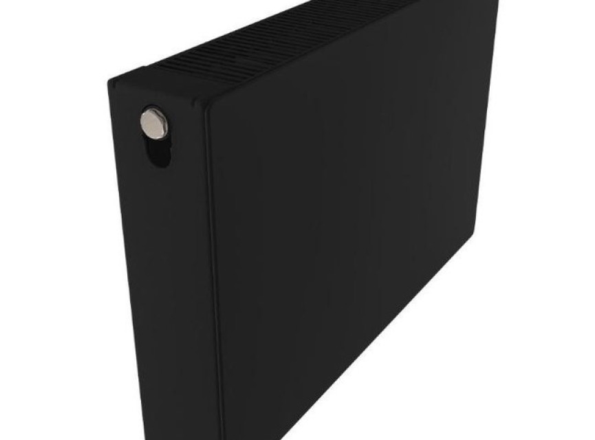 50x120 cm Type 22 - 2239 Watt - ECA Paneelradiator Compact 8 vlakke voorzijde - Mat Zwart (Ral 9005)