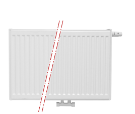 40x120 cm Type 33 - 2759 Watt - ECA Paneelradiator Compact 8 geribbelde voorzijde - Wit (Ral 9016)