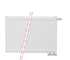 40x120 cm Type 33 - 2759 Watt - ECA Paneelradiator Compact 8 geribbelde voorzijde - Wit (Ral 9016)